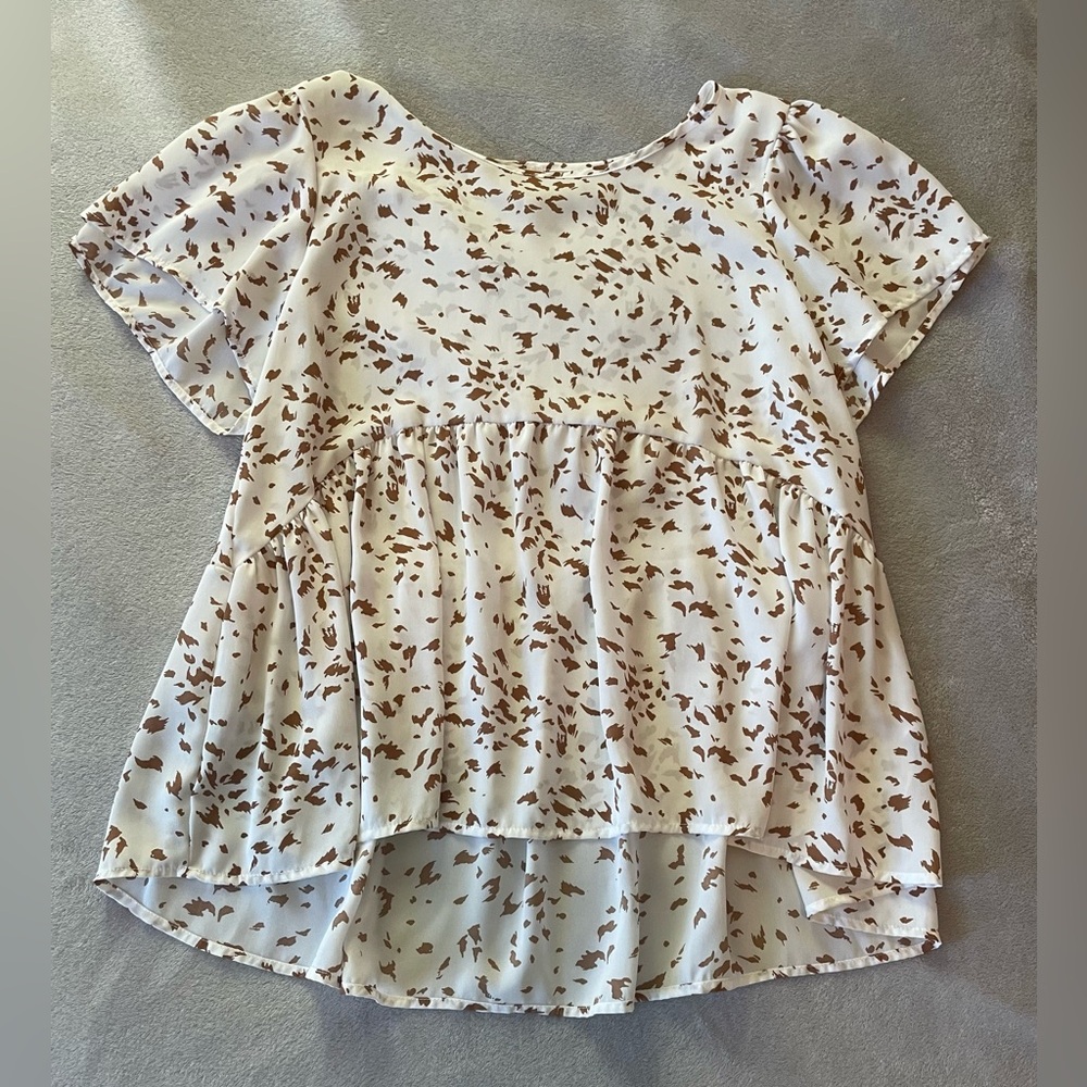 Speckled Hi-Lo Blouse